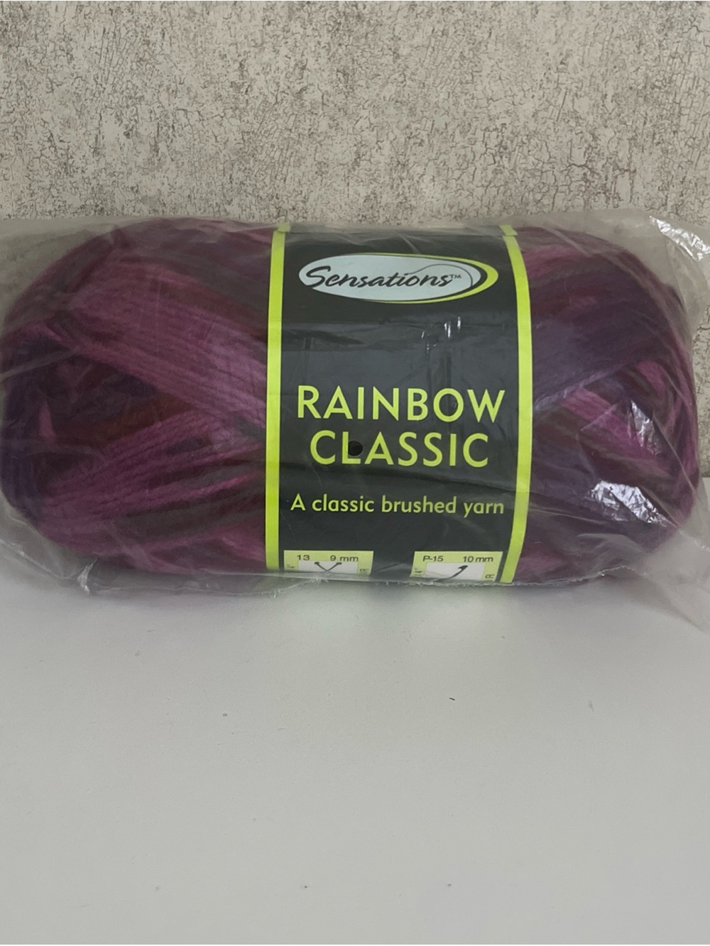 Sensations Rainbow Classic Brushed Yarn - Magenta & Plum Tones 100% Acrylic new